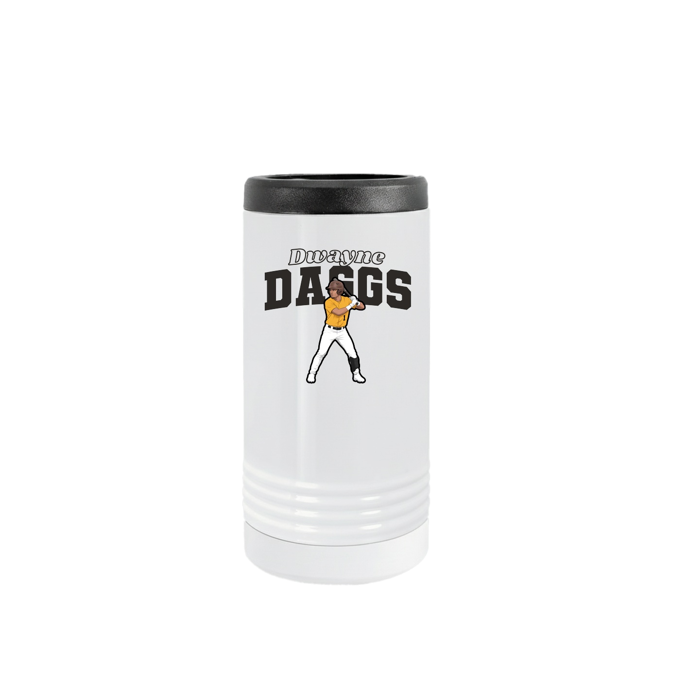 Slim Beverage Holder — Name Arch in White