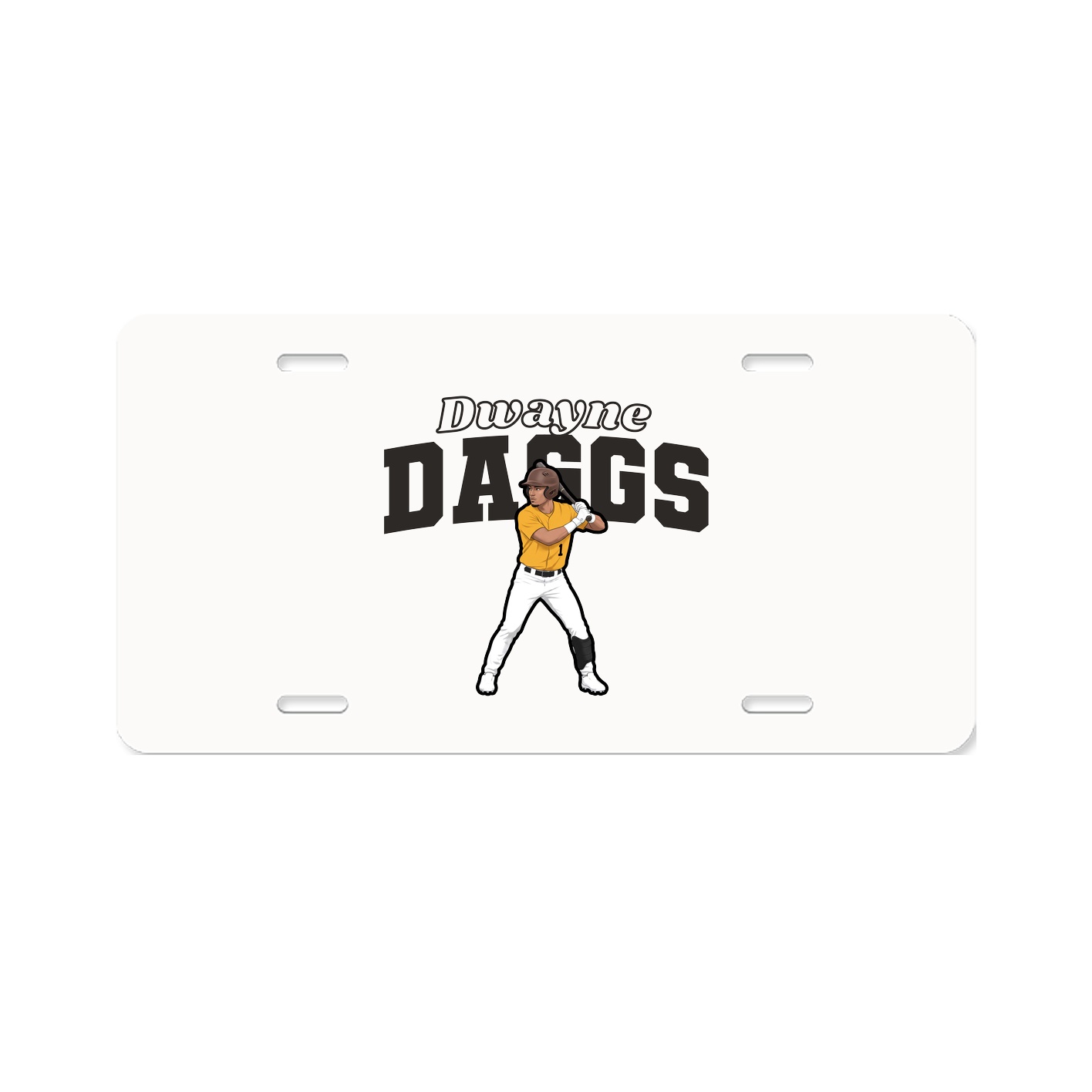 License Plate — Name Arch in Classic
