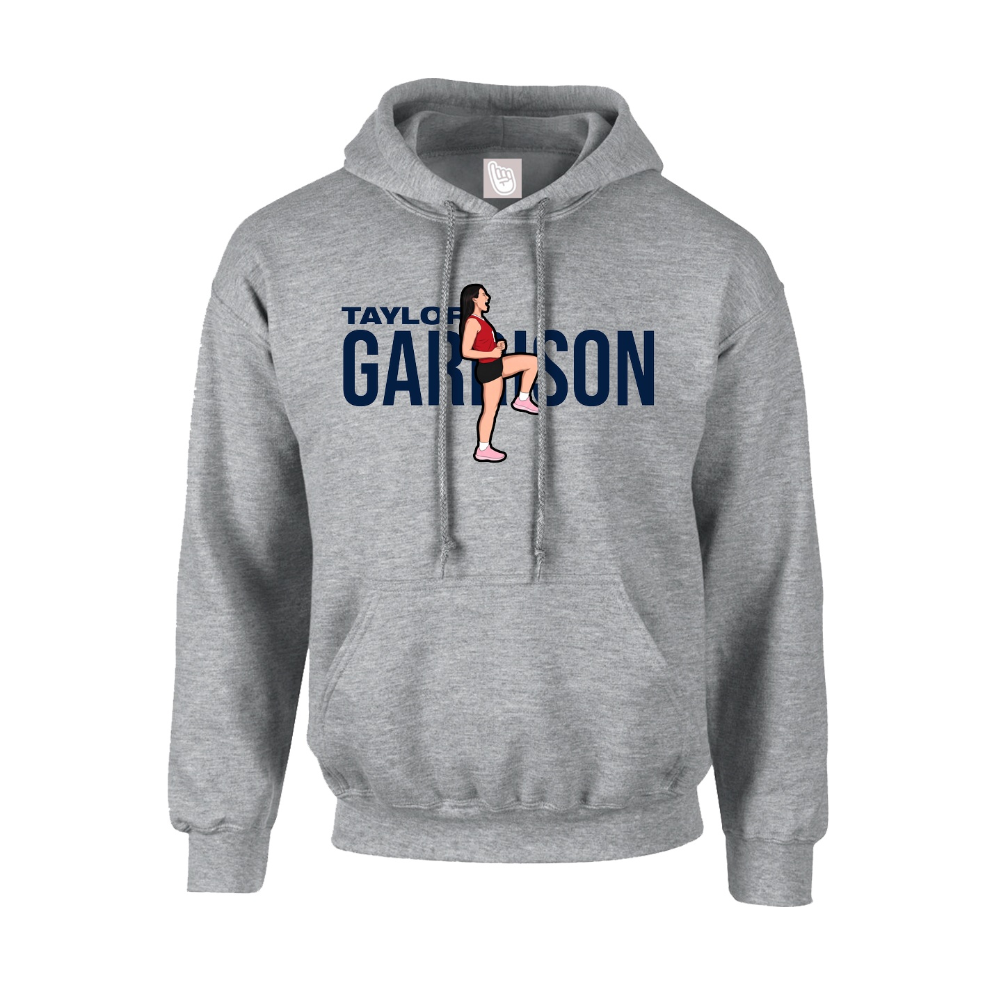Youth Hoodie — Player Name in Grey