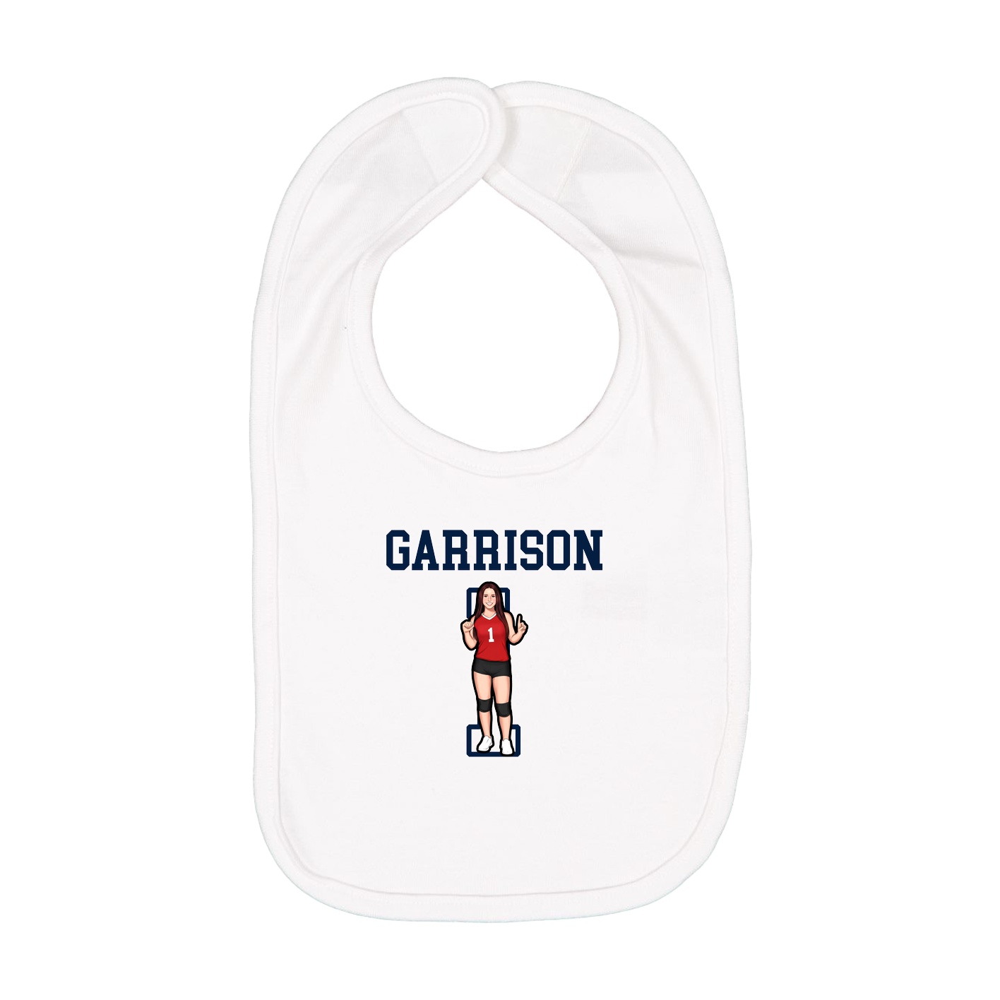 Infant Bib — Shirsey in White