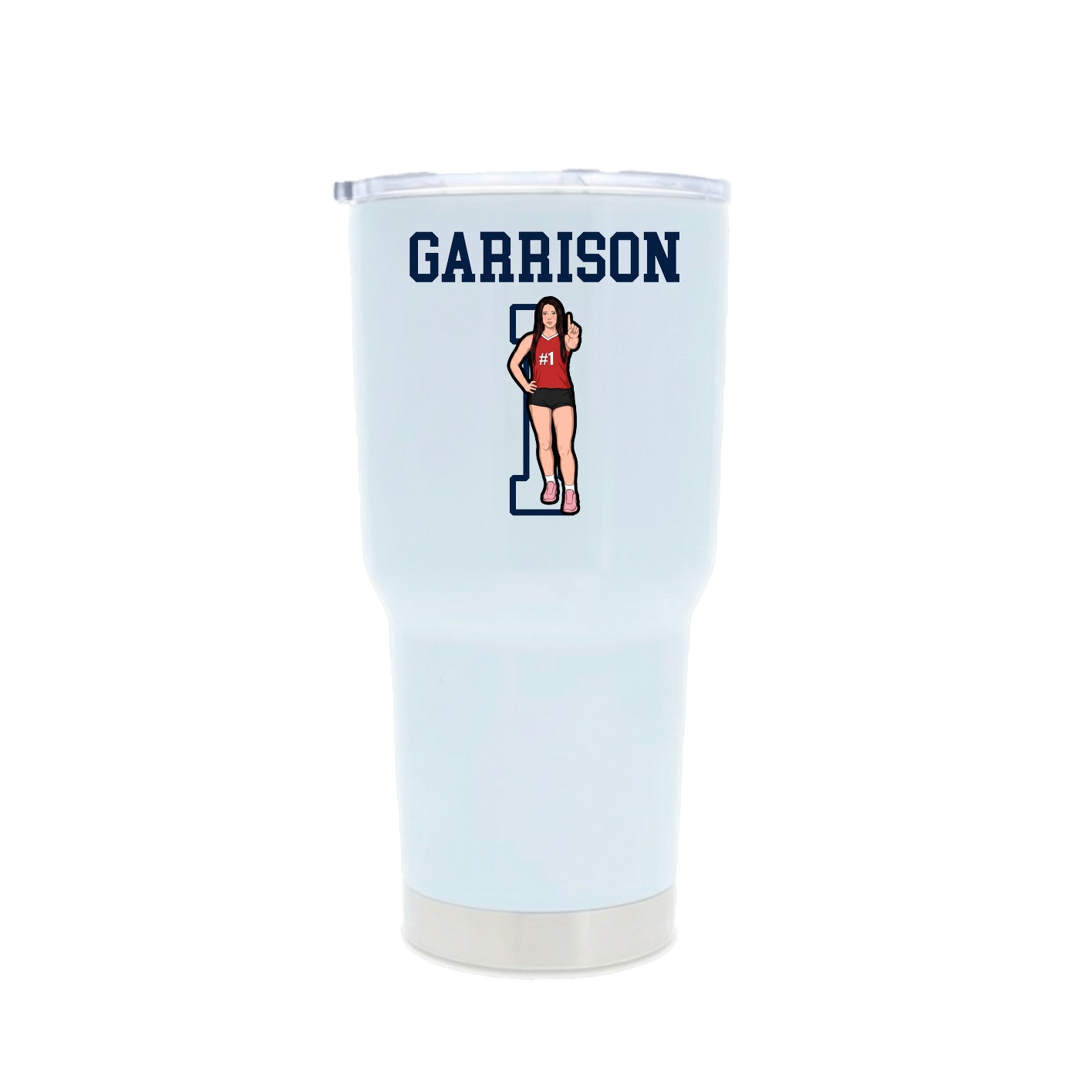 30oz Stainless Steel Tumbler — Shirsey in White