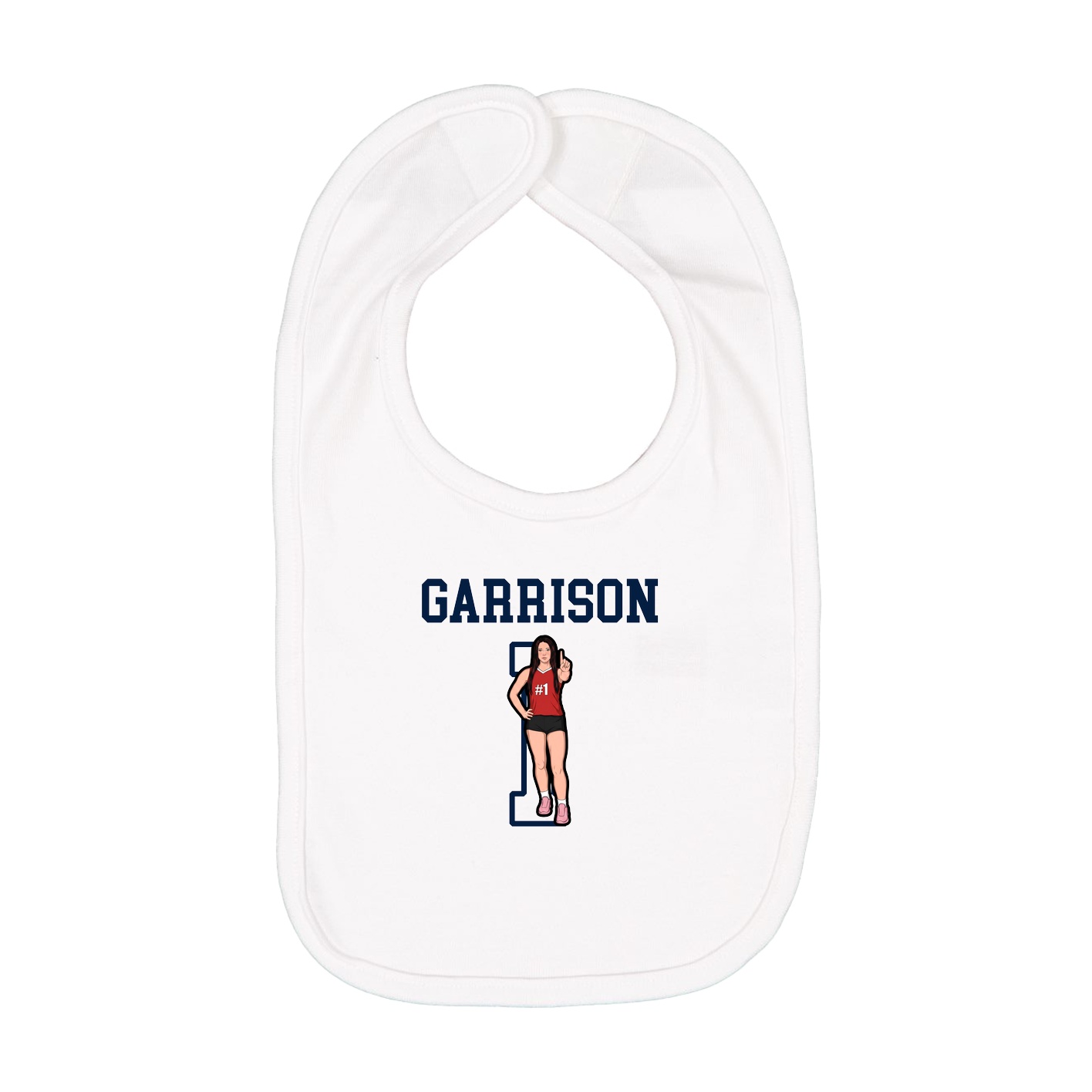Infant Bib — Shirsey in White