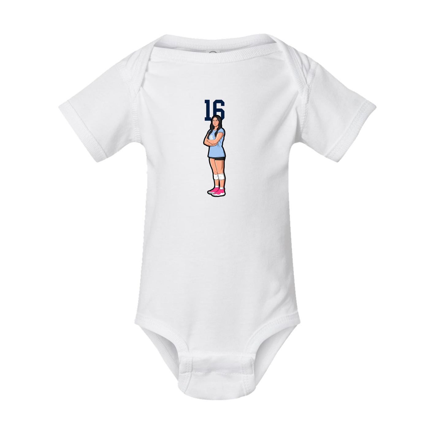 Baby Onesie — Number Top in White