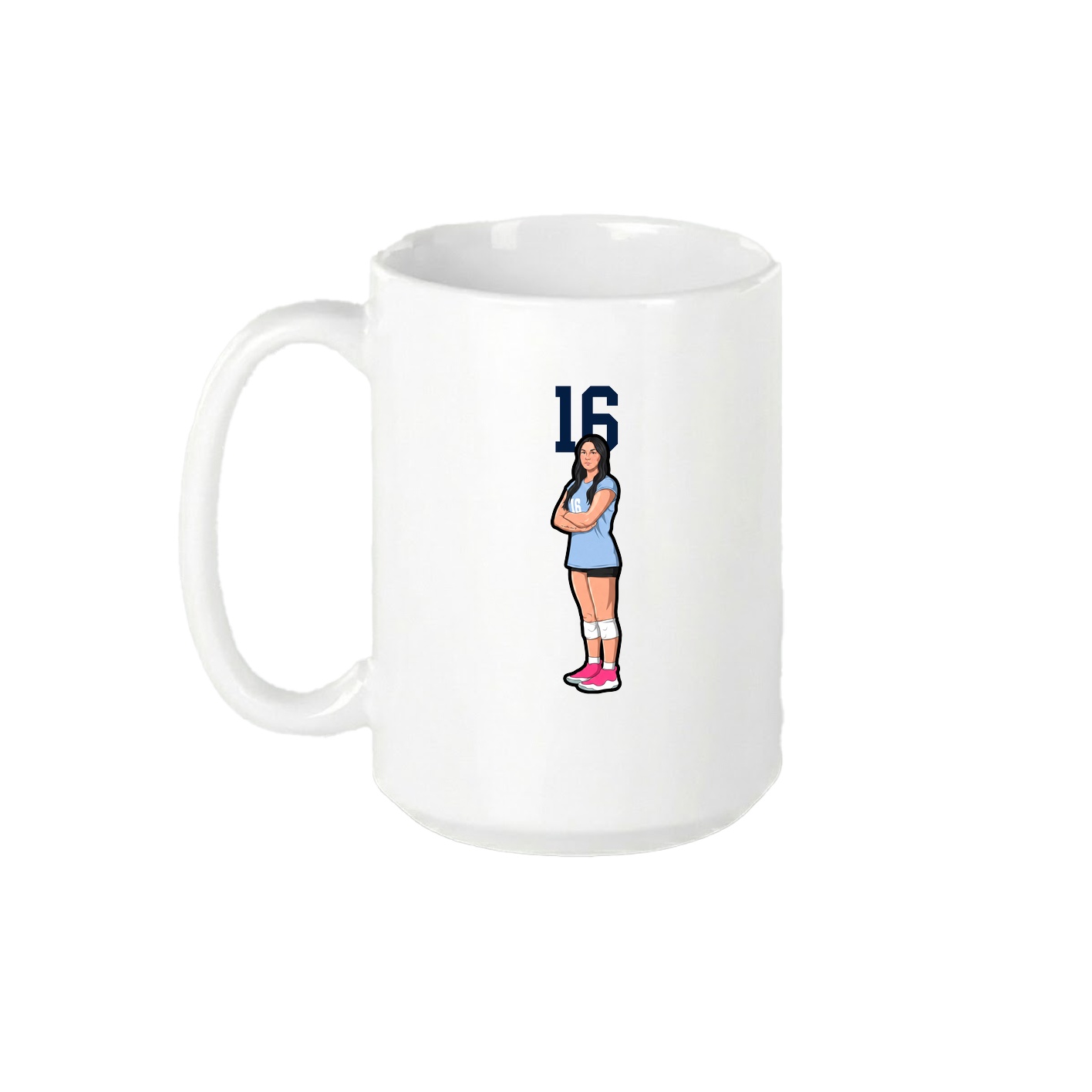 15oz Coffee Mug — Number Top in White