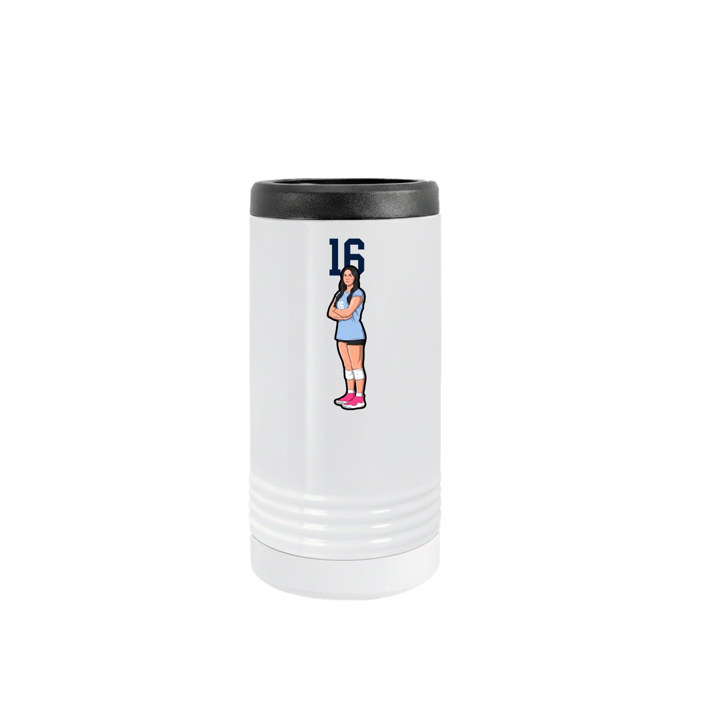 Slim Beverage Holder — Number Top in White