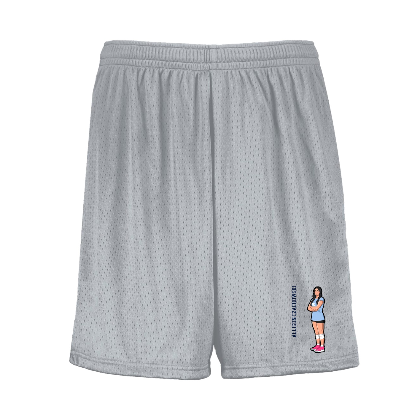 Shorts — Name Vertical in Silver