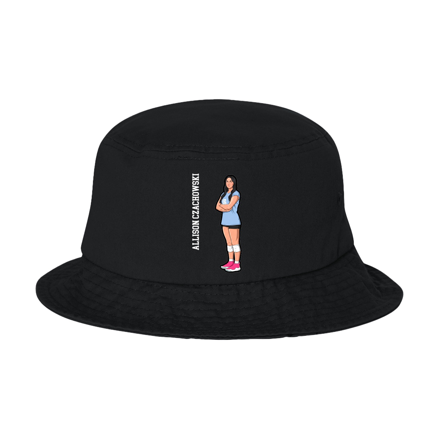 Bucket Cap — Name Vertical in Black