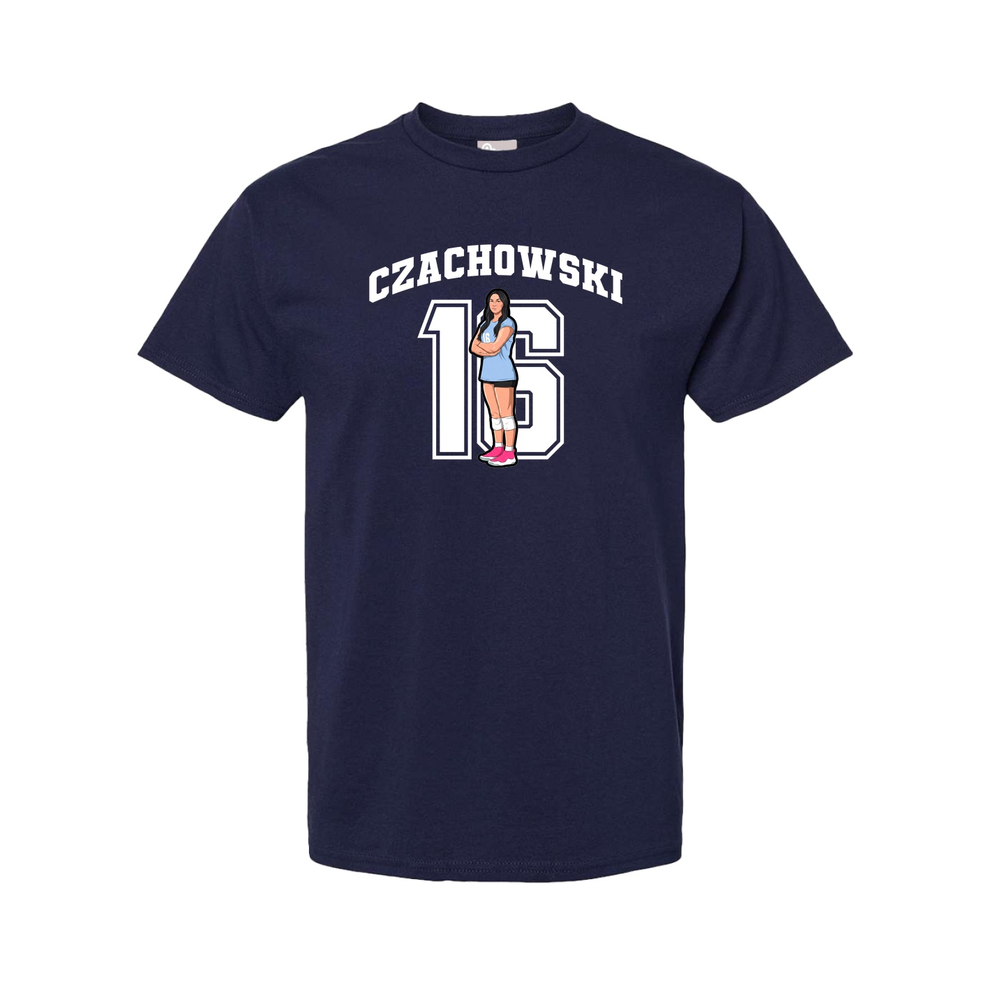 Youth Tee — Number in Navy