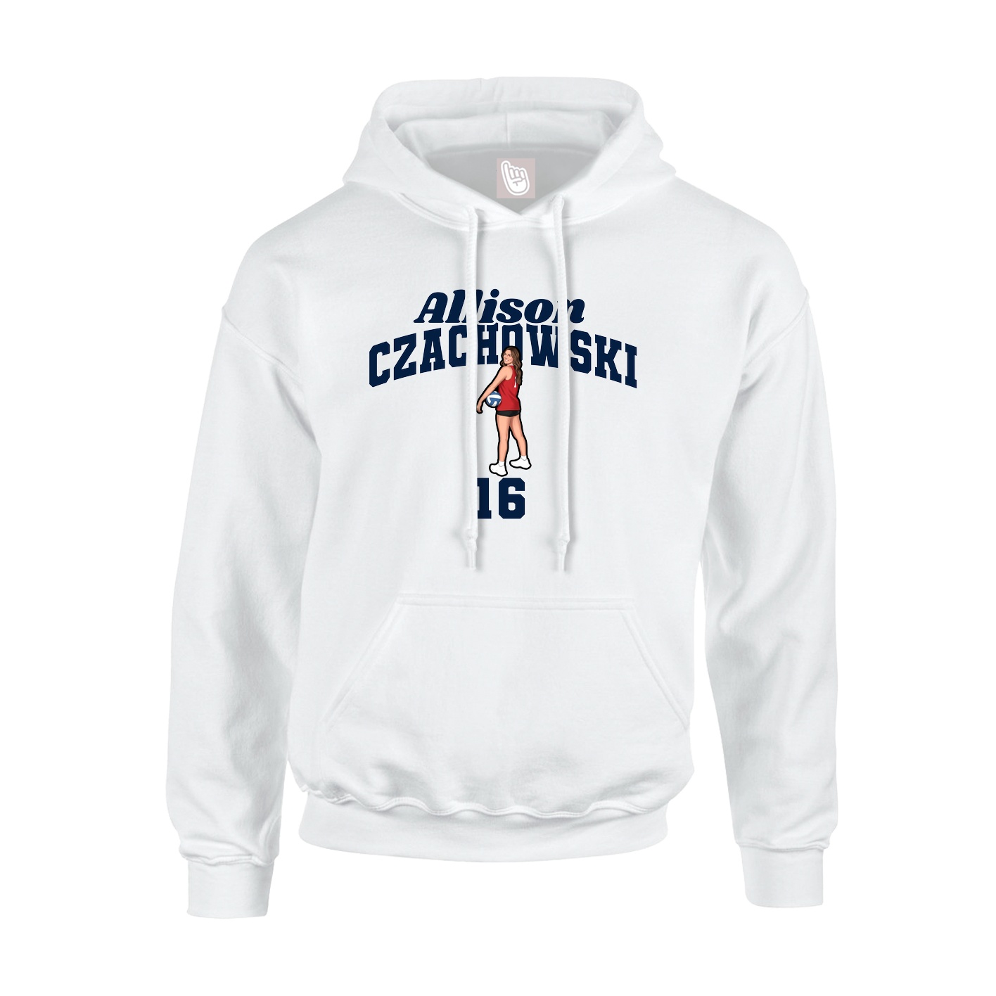 Youth Hoodie — Signature Arch in White