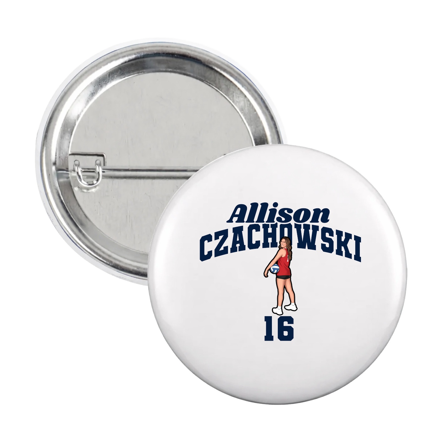 Game Day Button — Signature Arch in White