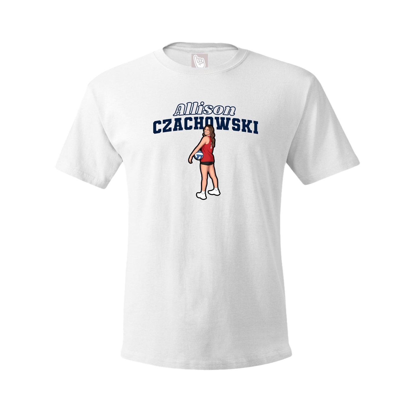 Youth Tee — Name Arch in White