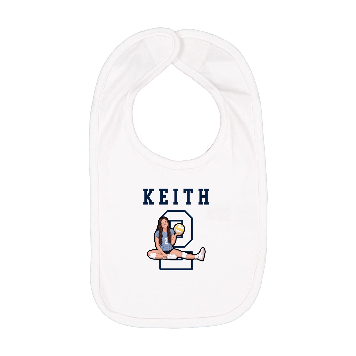 Infant Bib — Shirsey in White