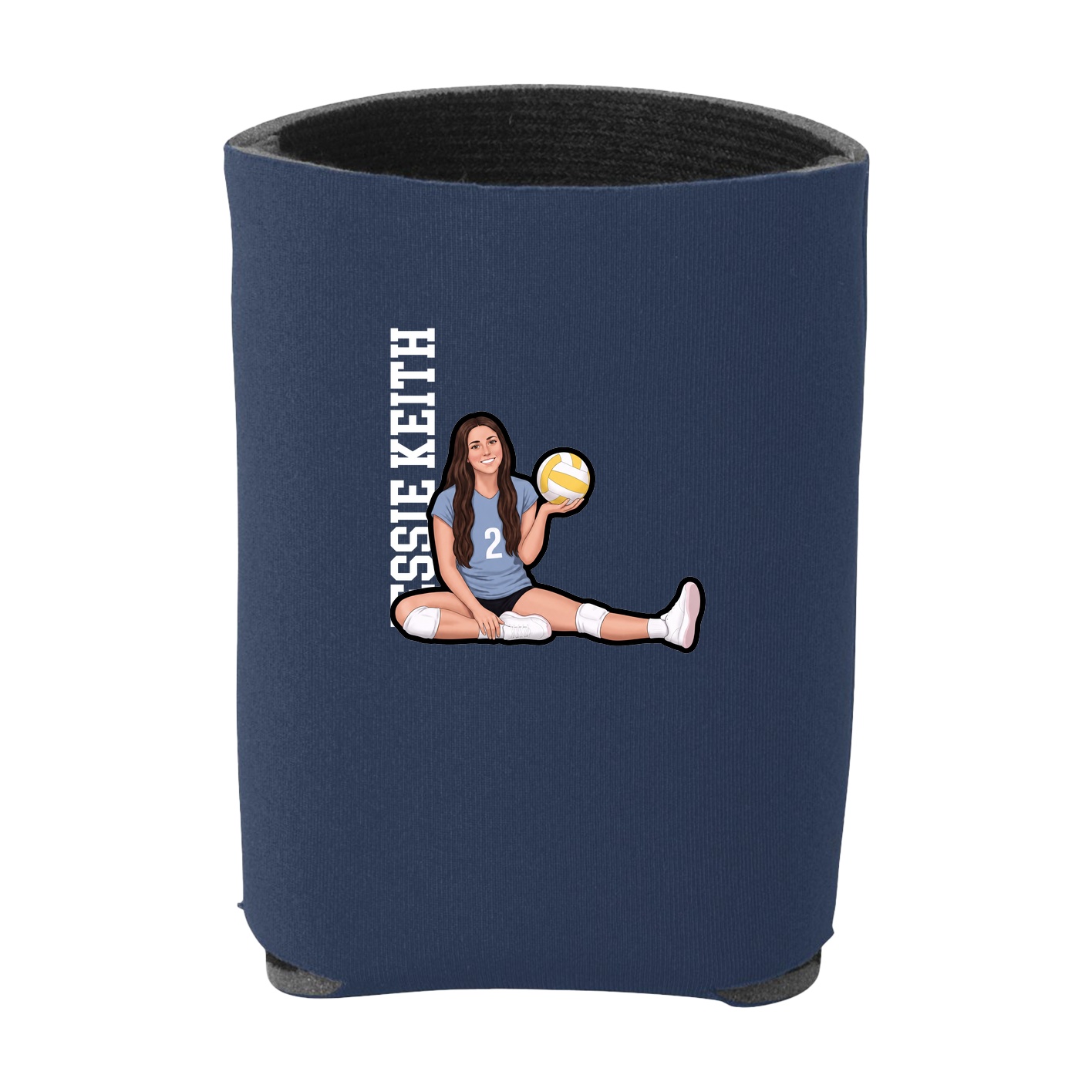 Can Holder — Name Vertical in Navy