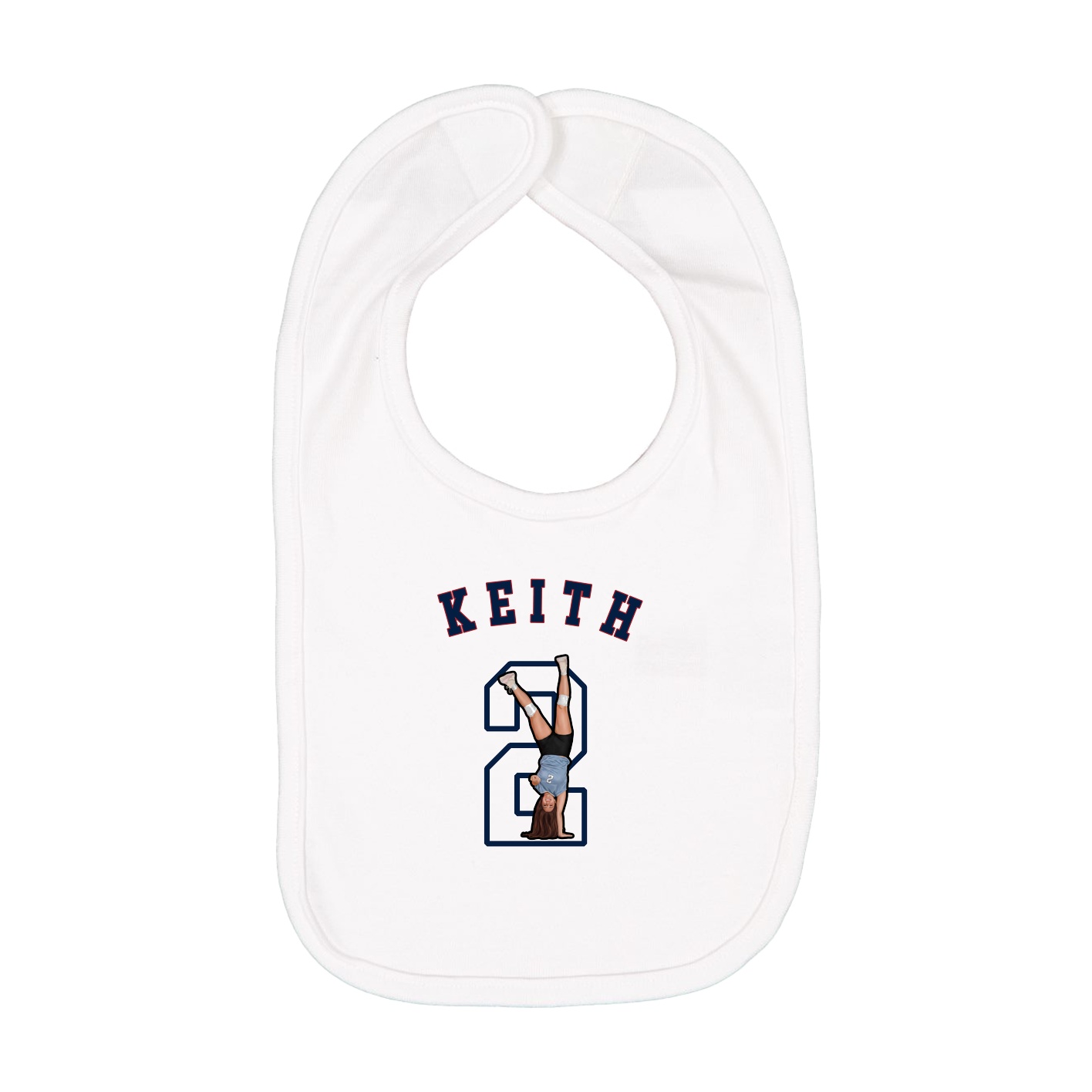 Infant Bib — Shirsey Arch in White