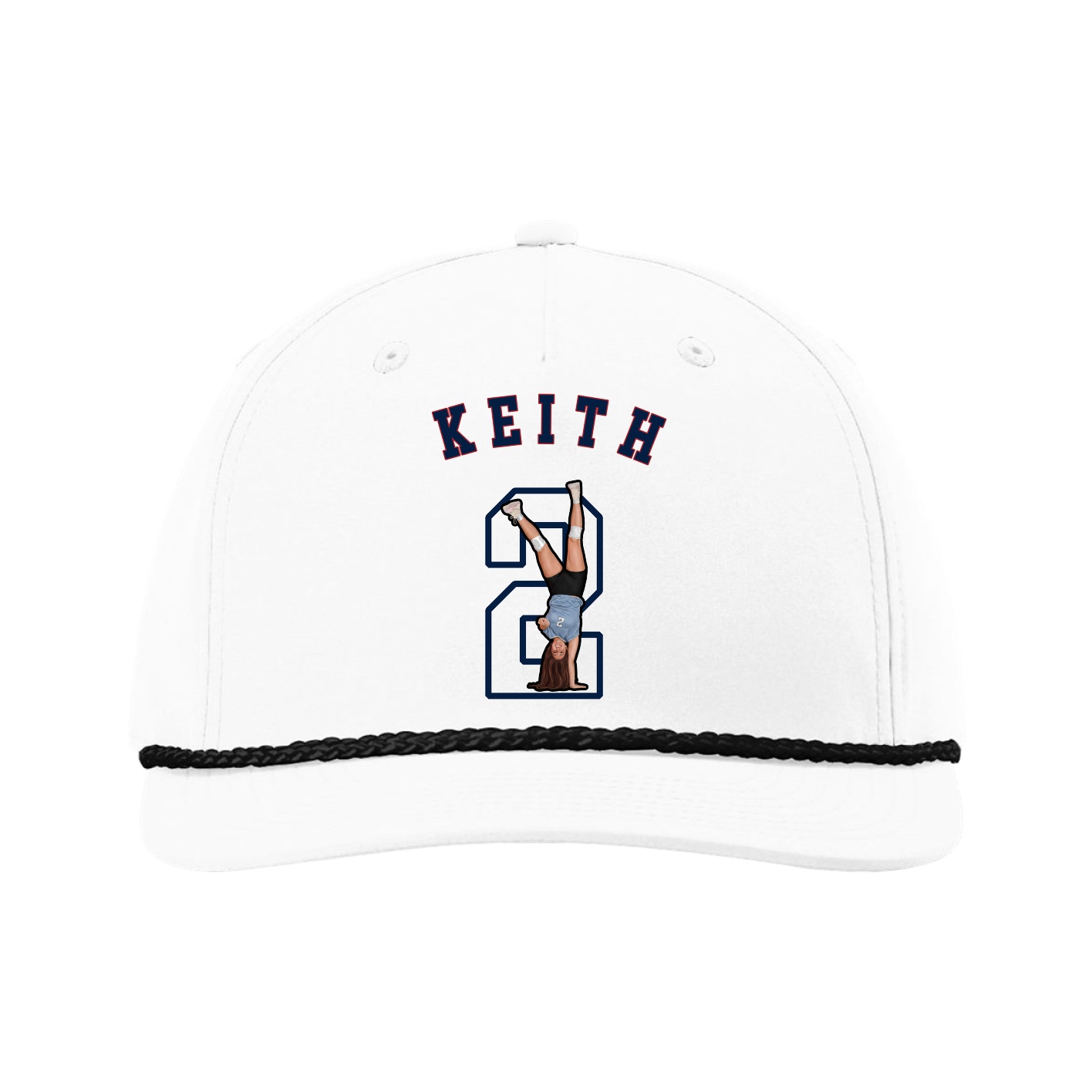 Five-Panel Classic Rope Cap — Shirsey Arch in White
