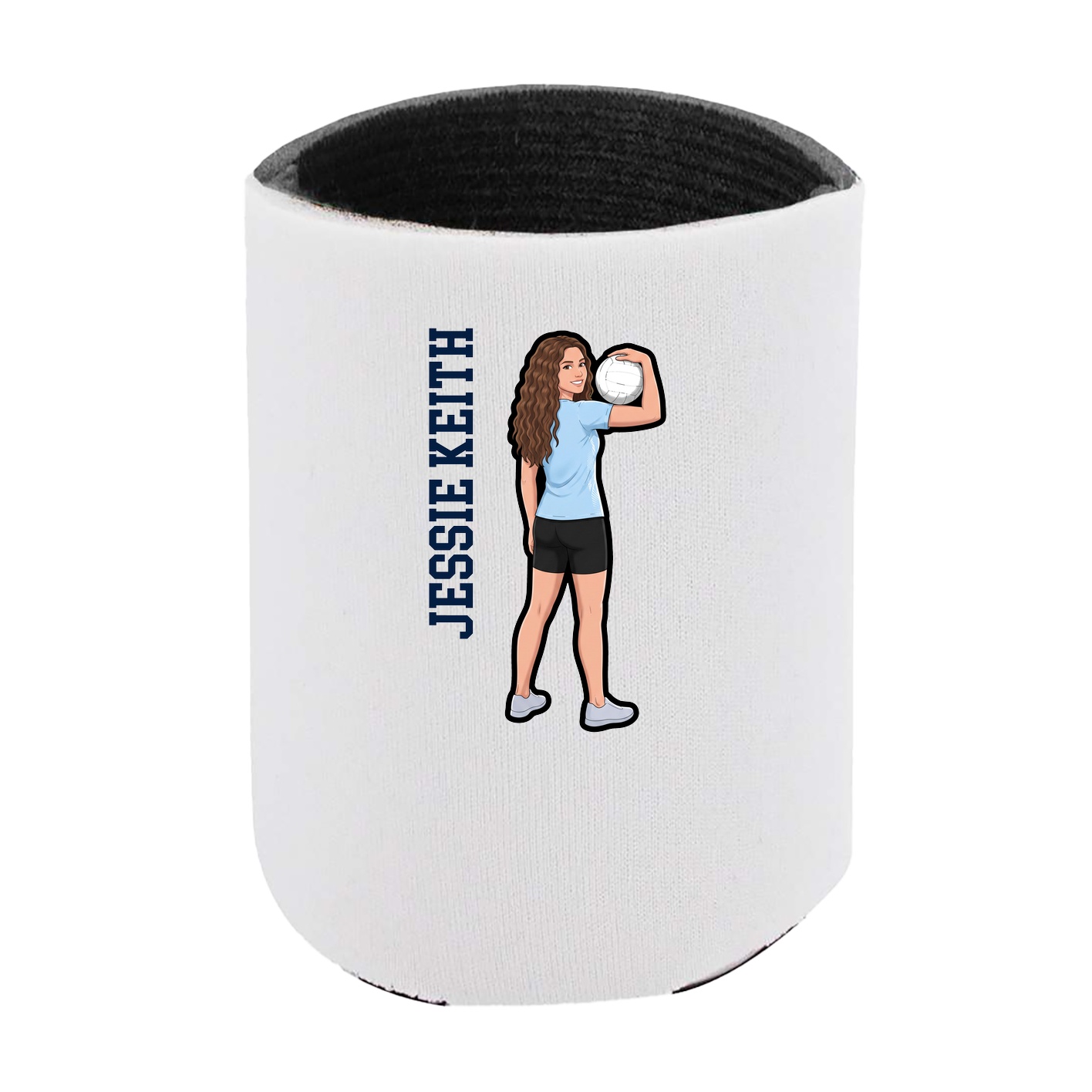 Can Holder — Name Vertical in White
