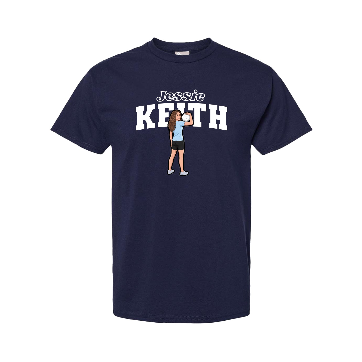 Tee — Name Arch in Navy