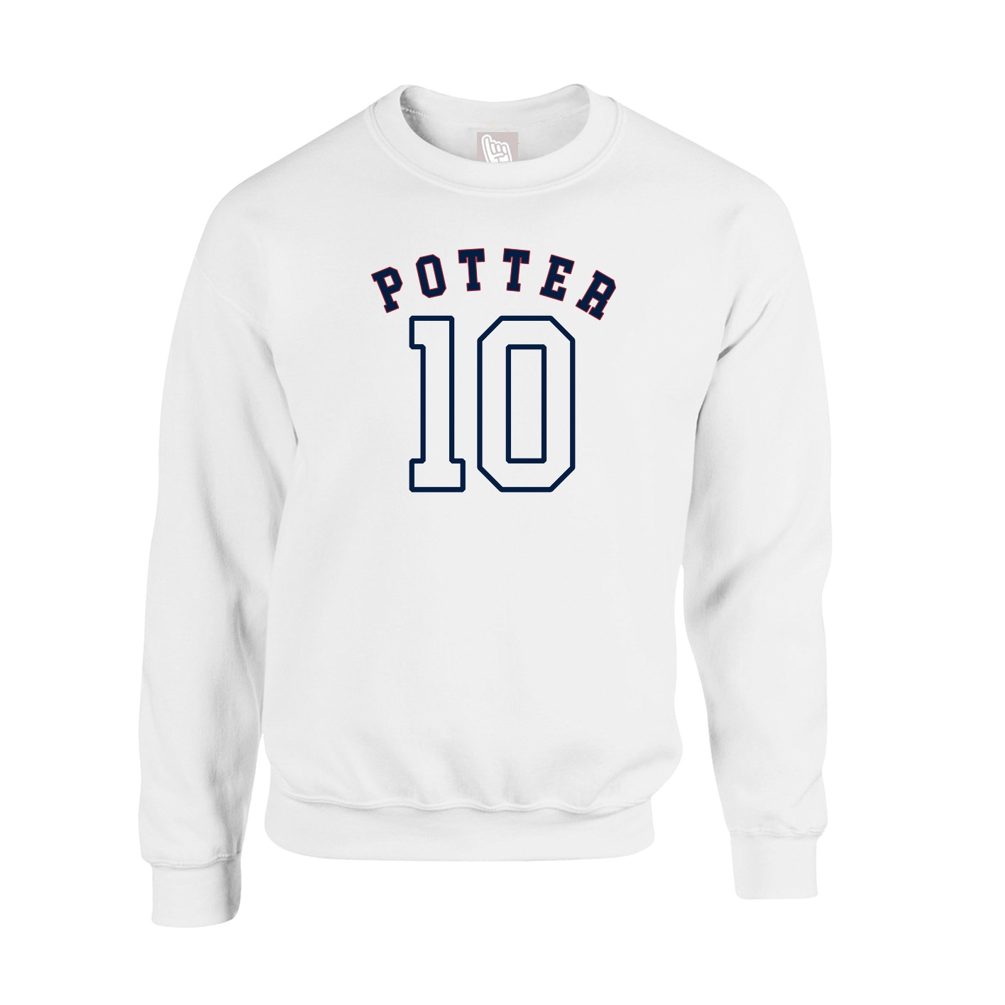 Fleece Crew — Shirsey Arch in White