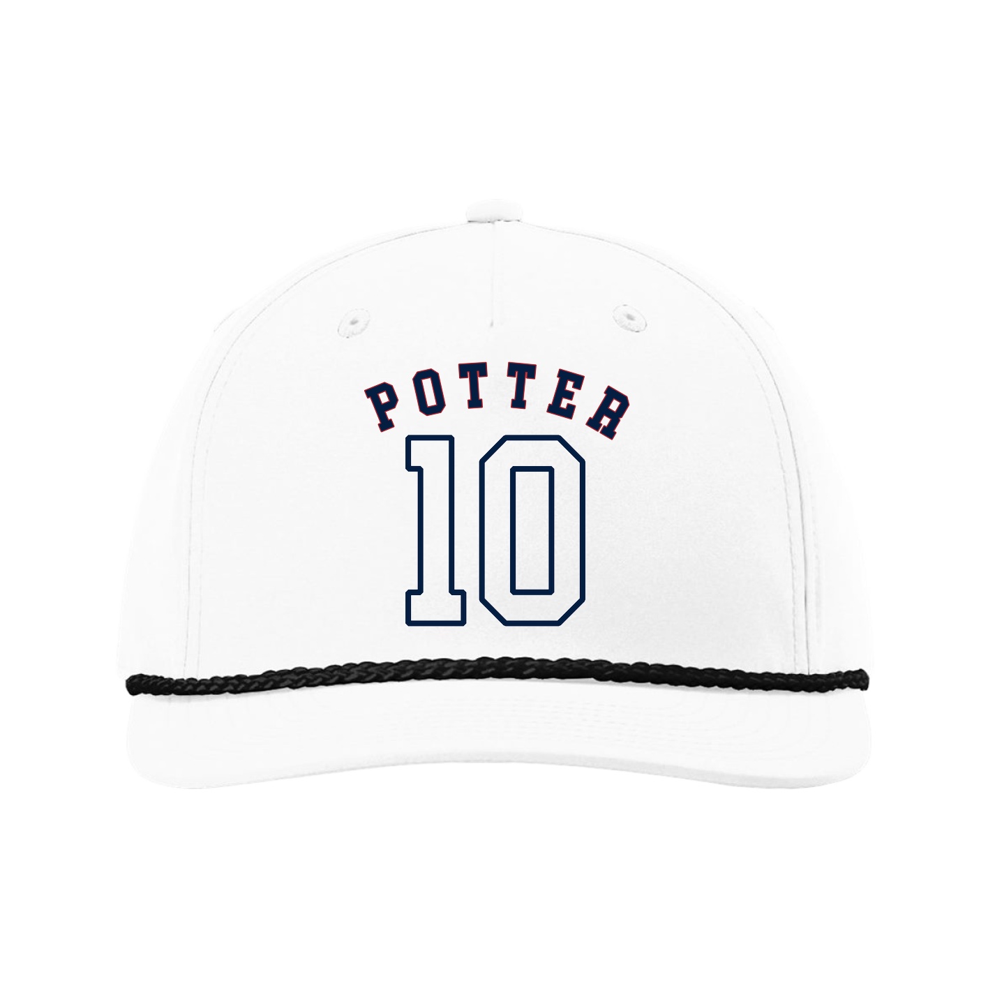 Five-Panel Classic Rope Cap — Shirsey Arch in White