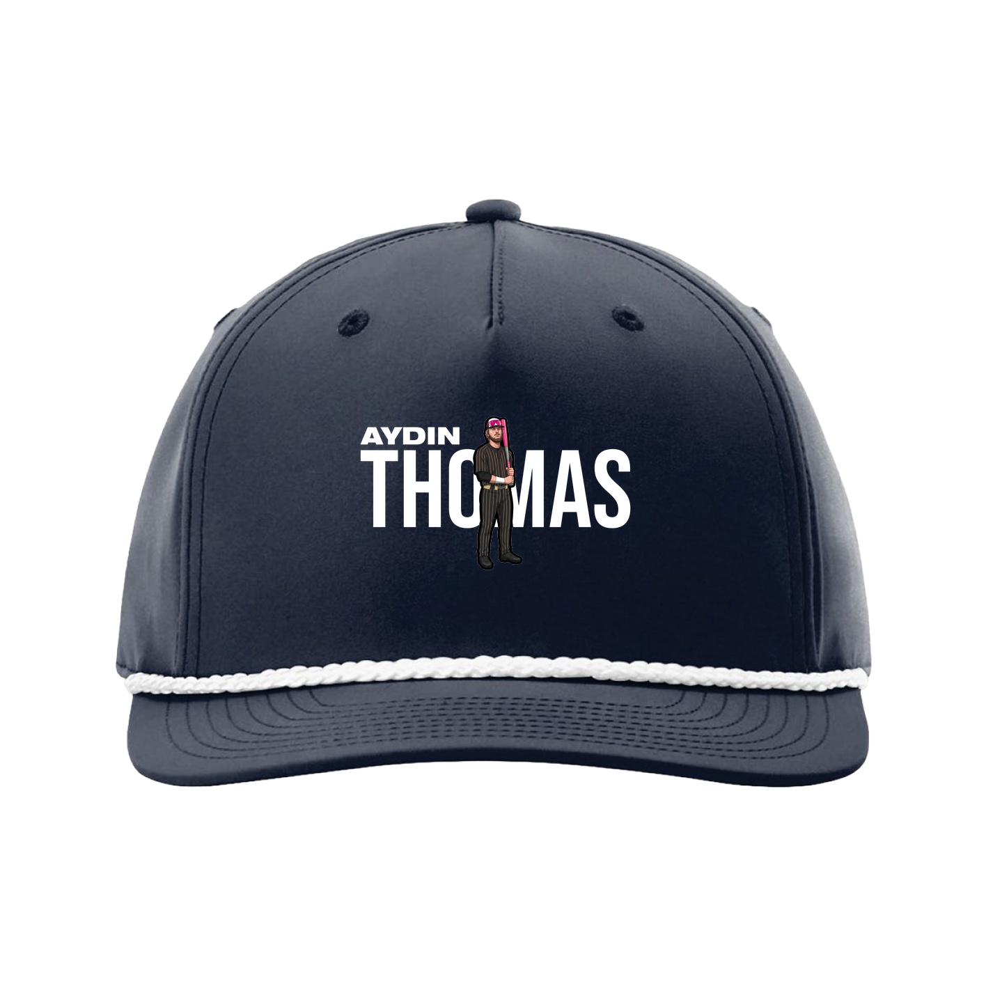 Five-Panel Classic Rope Cap — Player Name in Navy