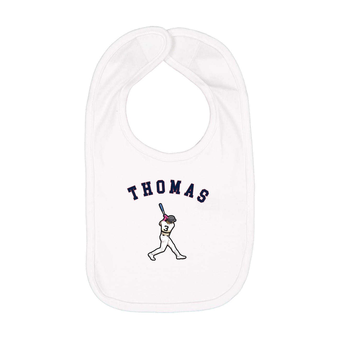 Infant Bib — Shirsey Arch in White