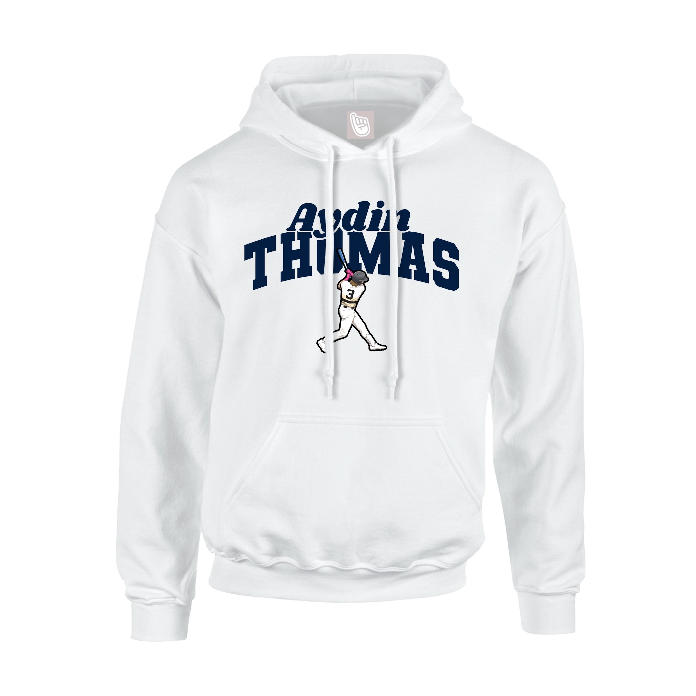 Youth Hoodie — Signature Arch in White