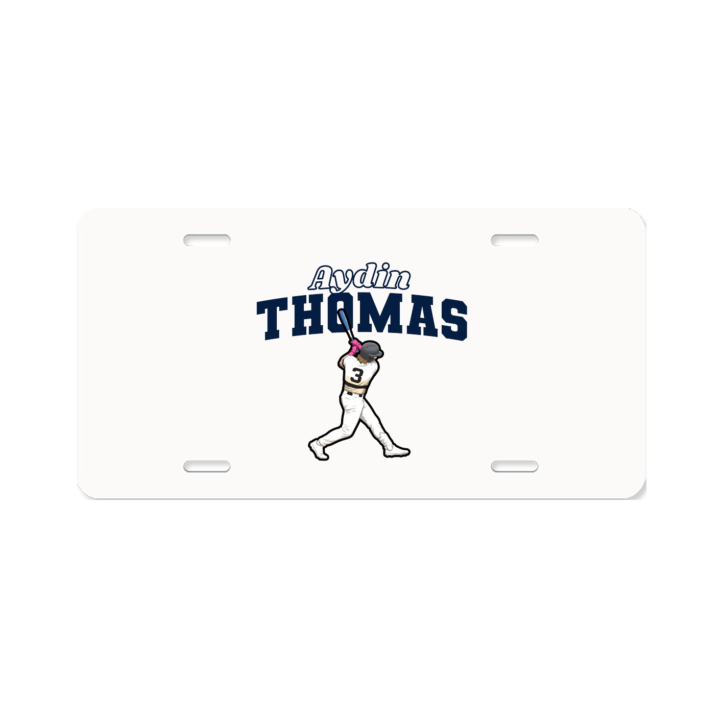 License Plate — Name Arch in Classic