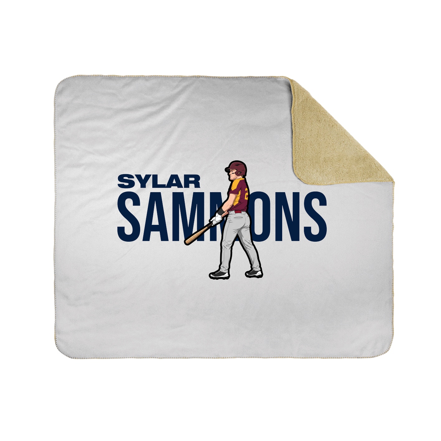 Throw Blanket — Player Name in White