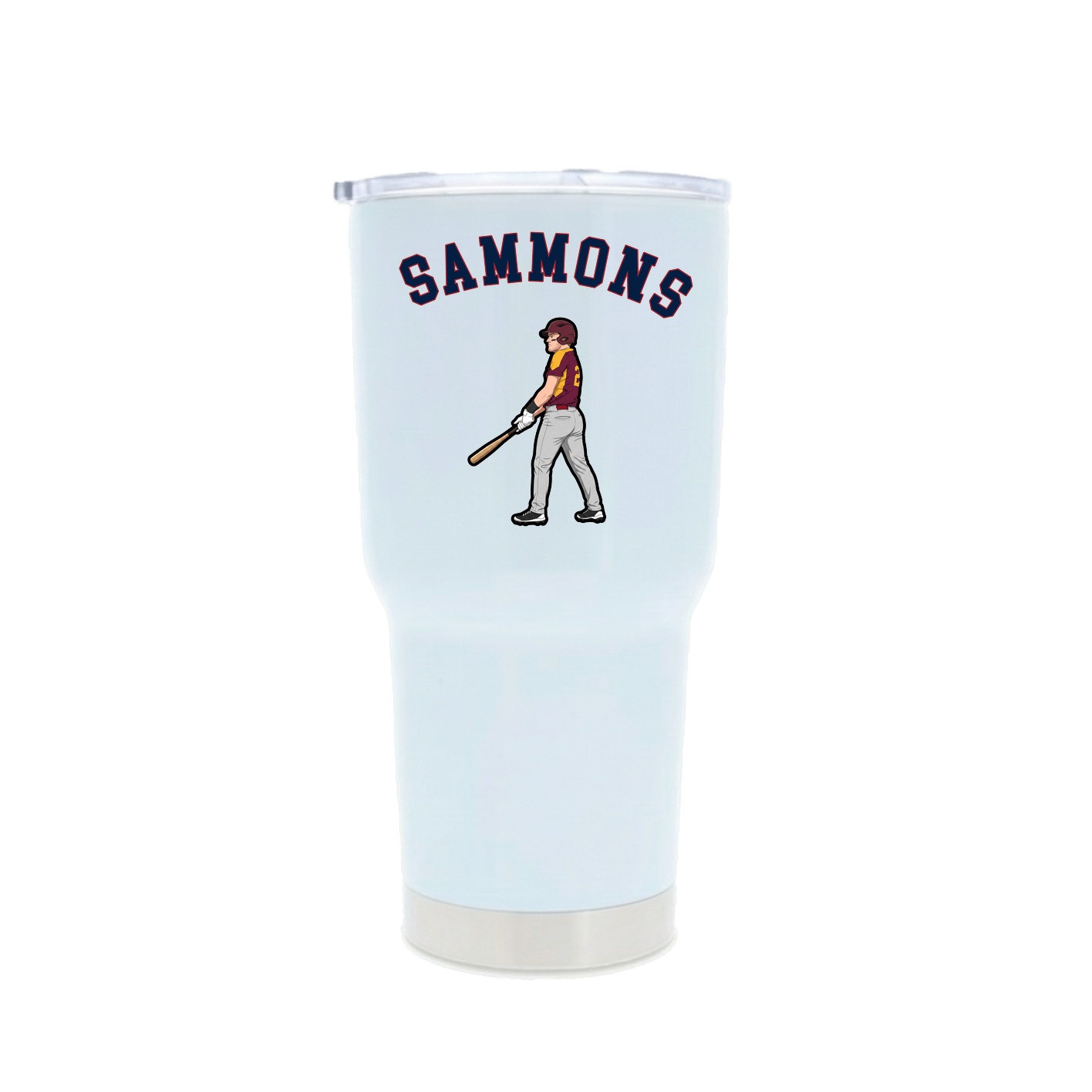 30oz Stainless Steel Tumbler — Shirsey Arch in White