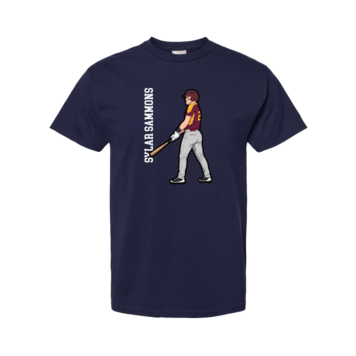 Youth Tee — Name Vertical in Navy