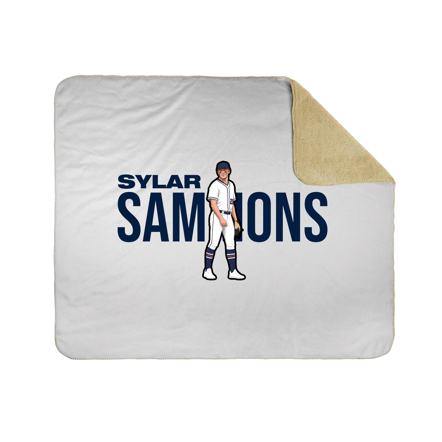 Throw Blanket — Player Name in White