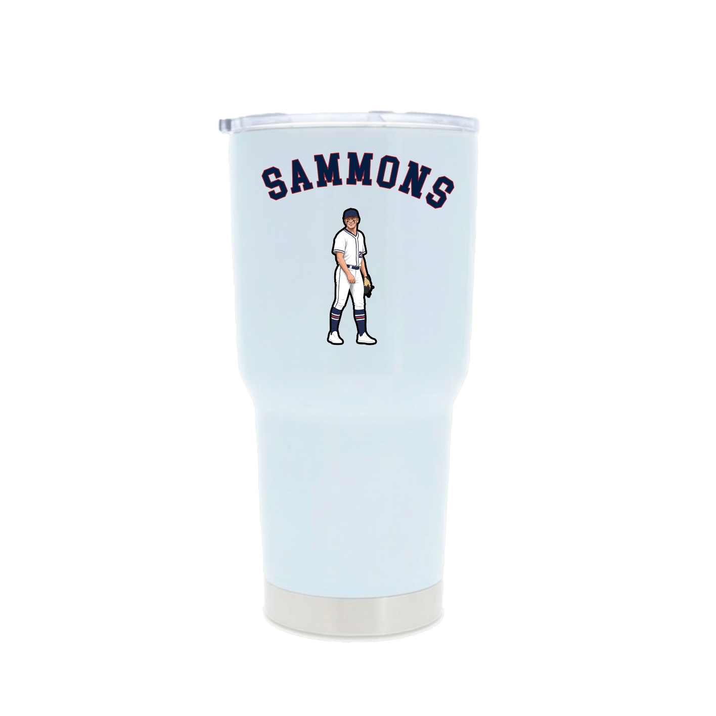 30oz Stainless Steel Tumbler — Shirsey Arch in White