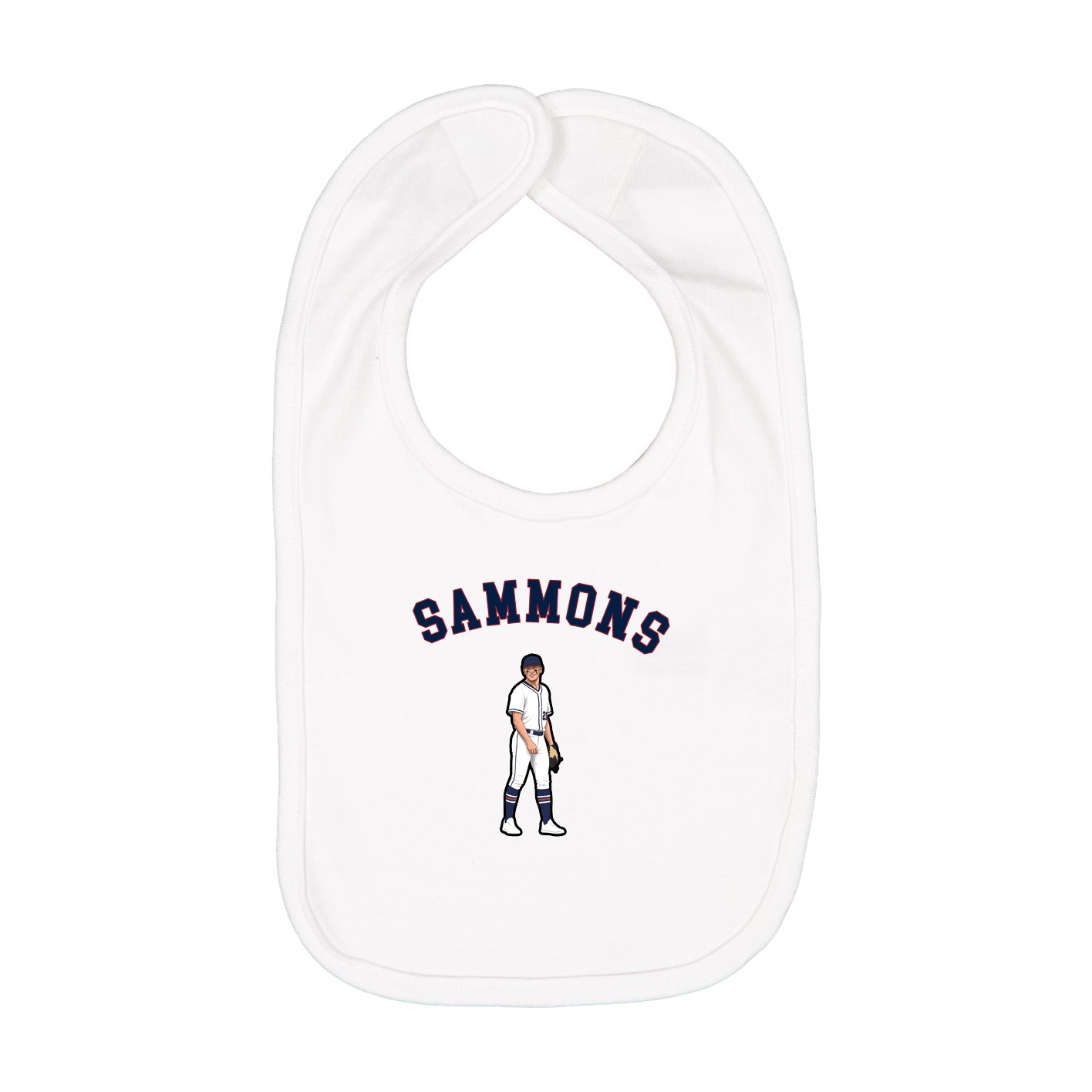 Infant Bib — Shirsey Arch in White