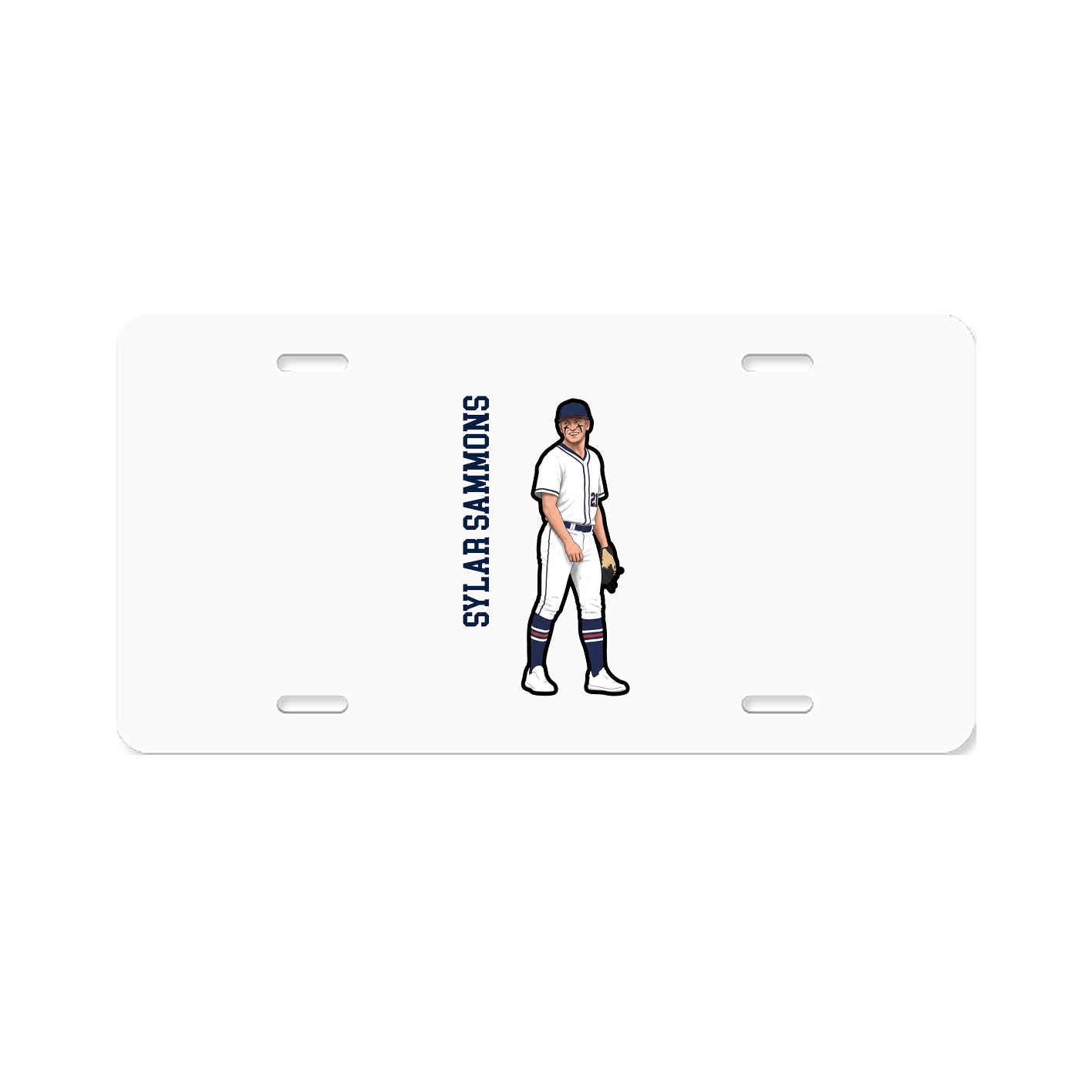 License Plate — Name Vertical in Classic