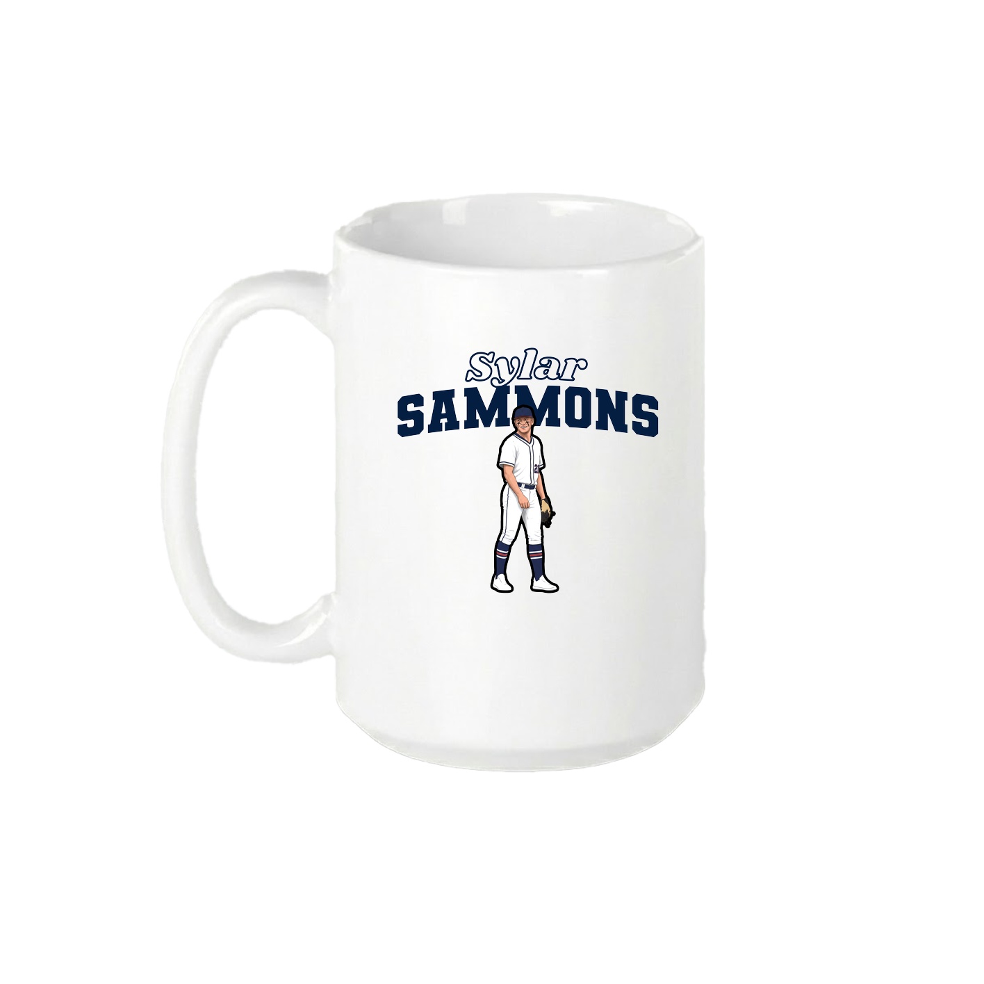 15oz Coffee Mug — Name Arch in White
