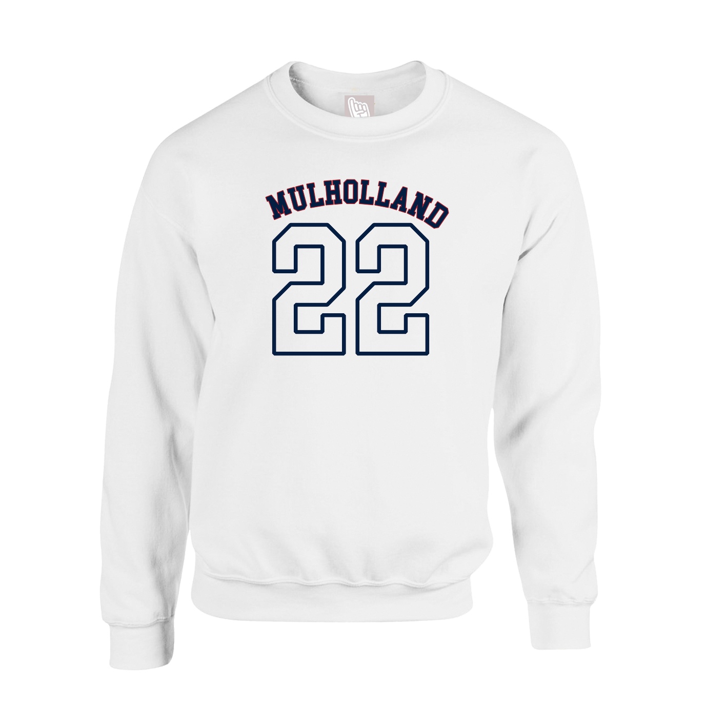 Fleece Crew — Shirsey Arch in White