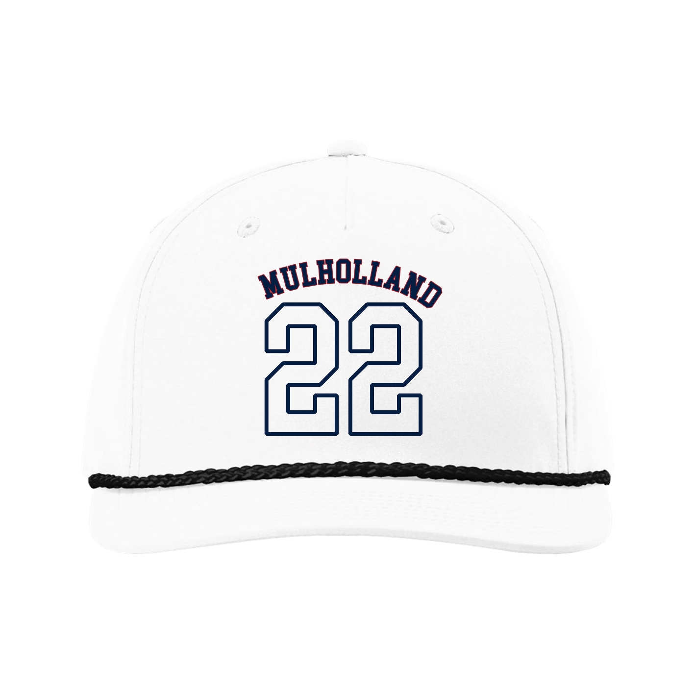 Five-Panel Classic Rope Cap — Shirsey Arch in White