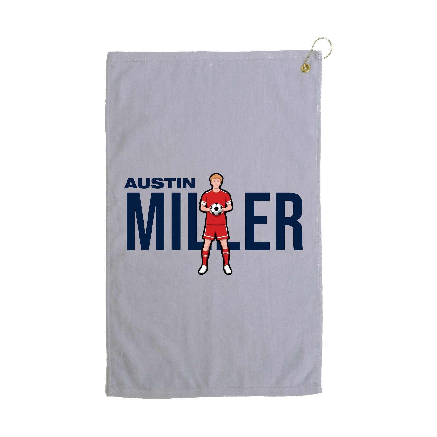 Golf Towel — Player Name in Grey