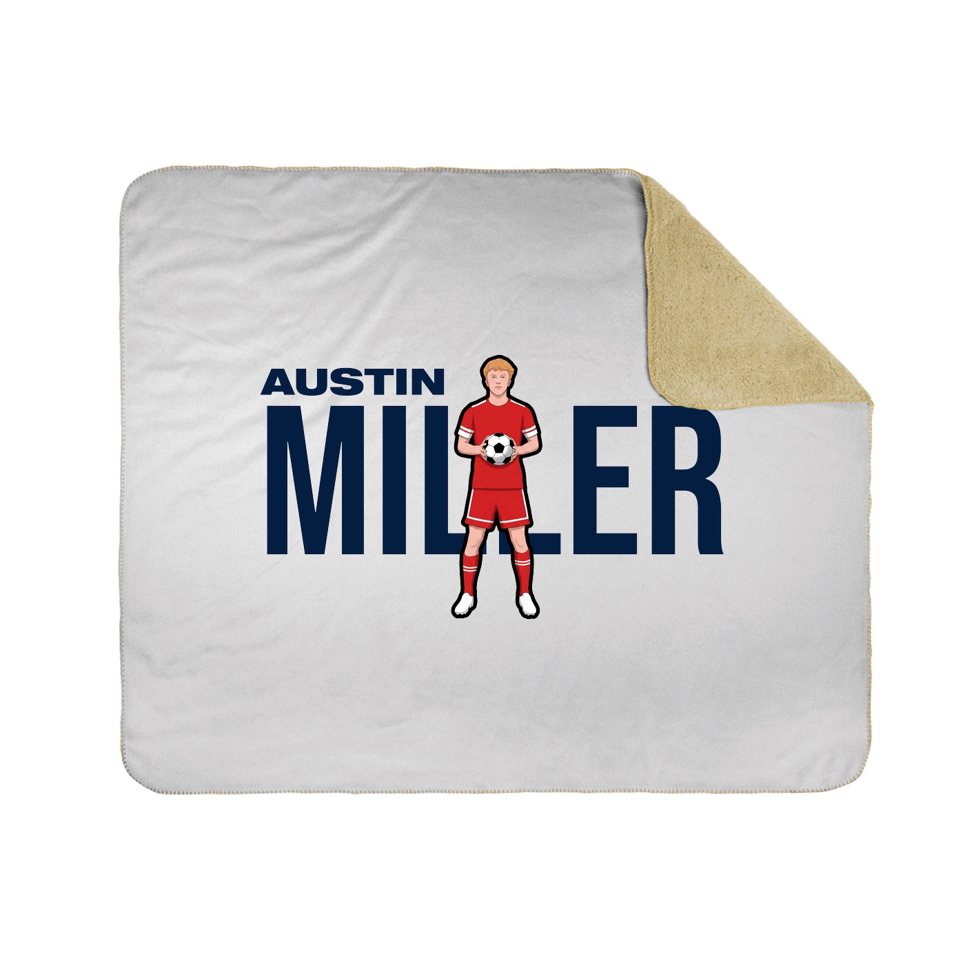 Throw Blanket — Player Name in White