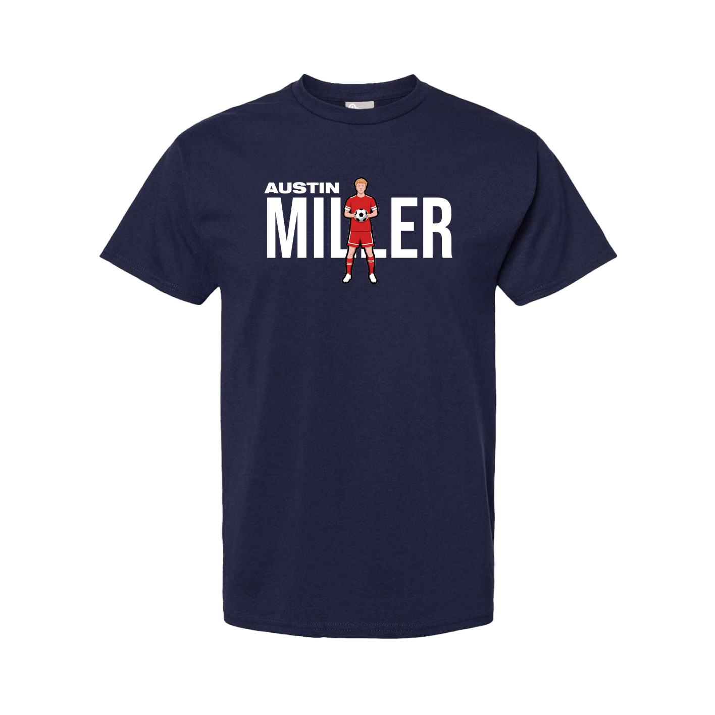 Youth Tee — Player Name in Navy