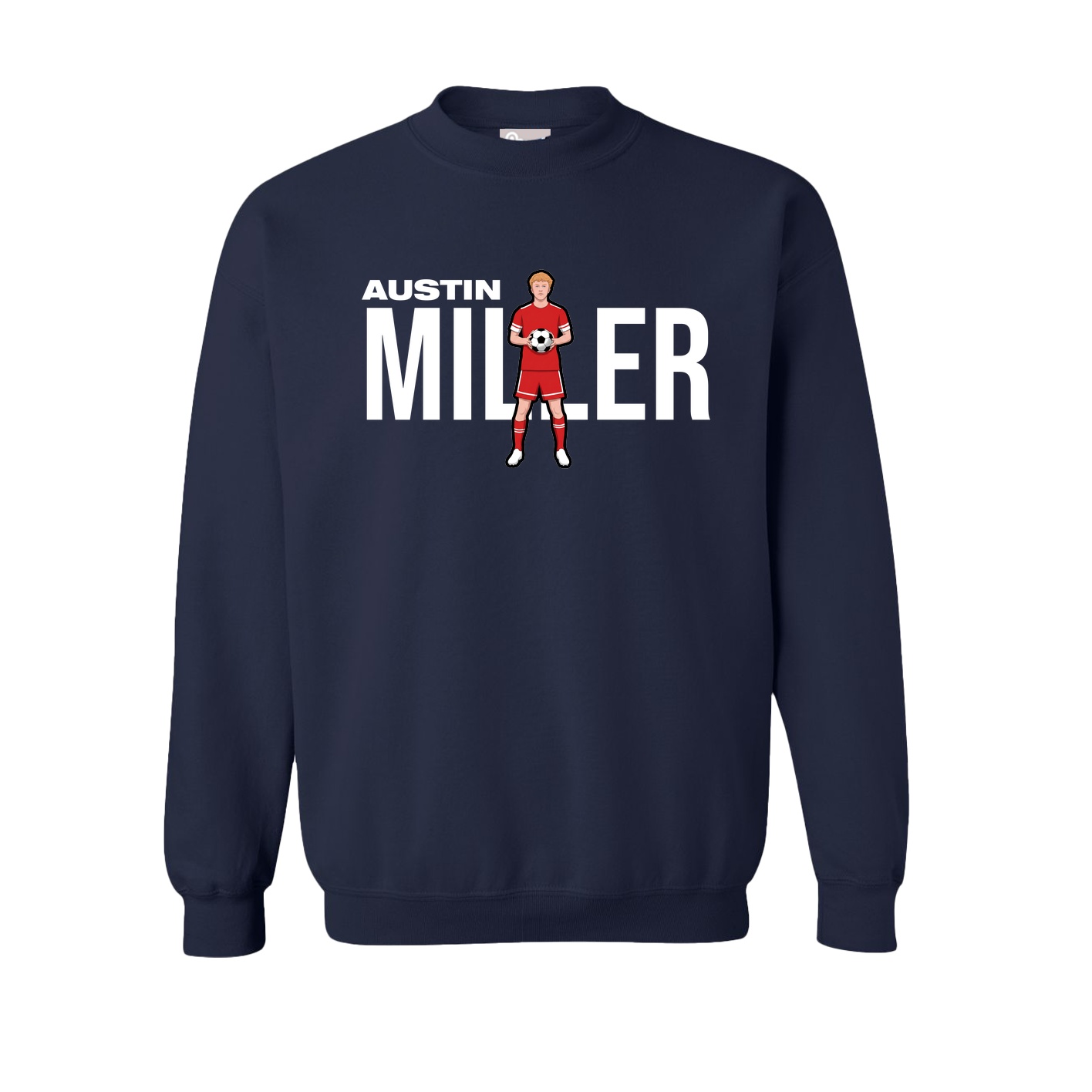Fleece Crew — Player Name in Navy
