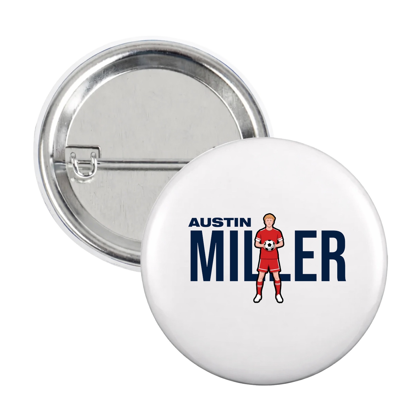 Game Day Button — Player Name in White