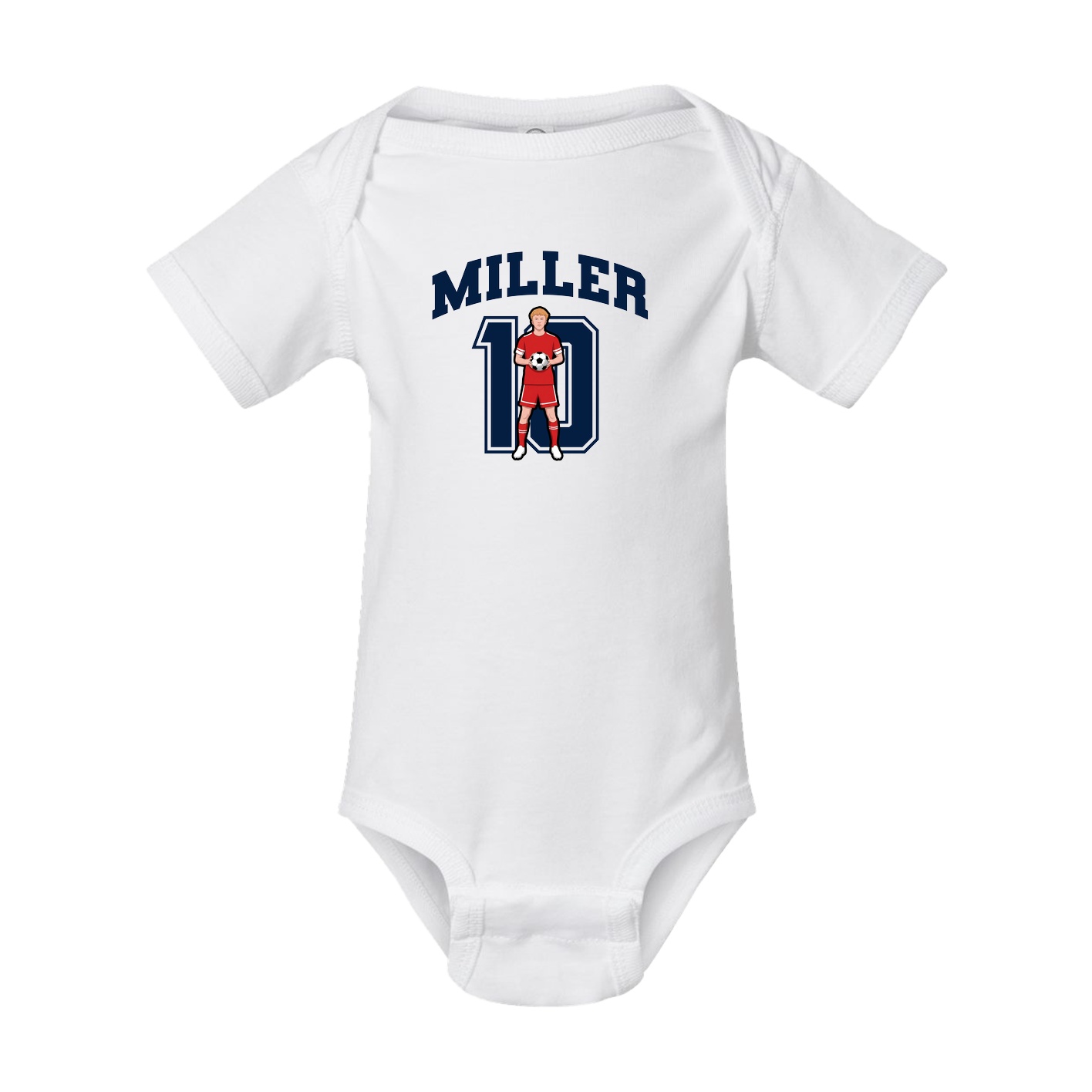 Baby Onesie — Number in White