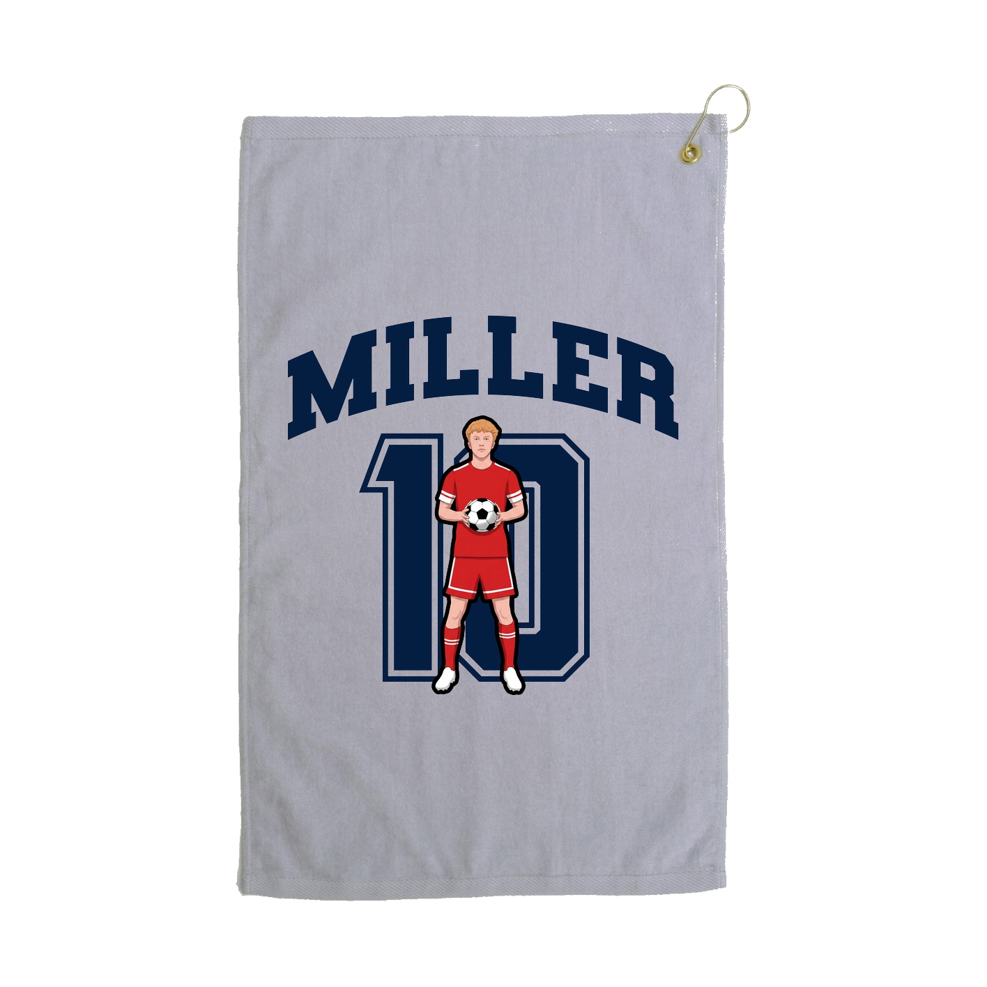 Golf Towel — Number in Grey