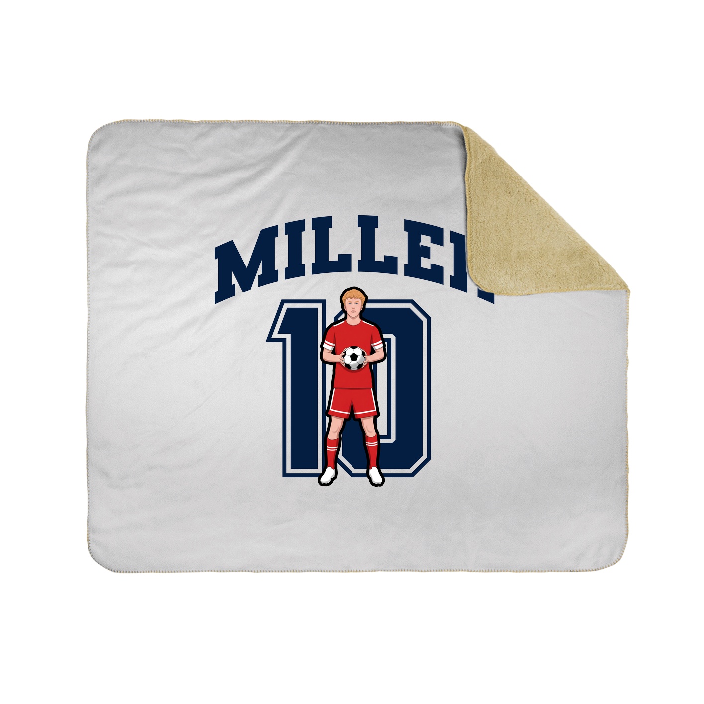 Throw Blanket — Number in White