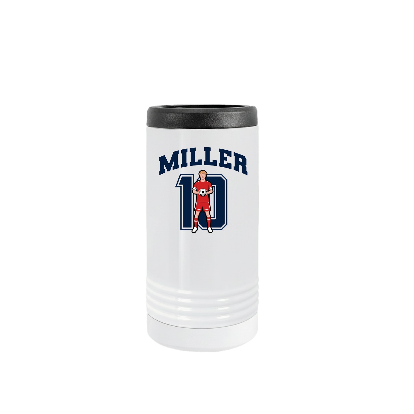 Slim Beverage Holder — Number in White