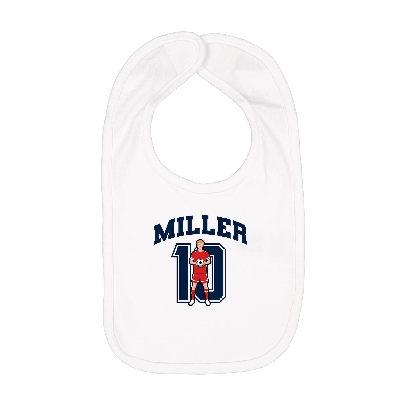 Infant Bib — Number in White
