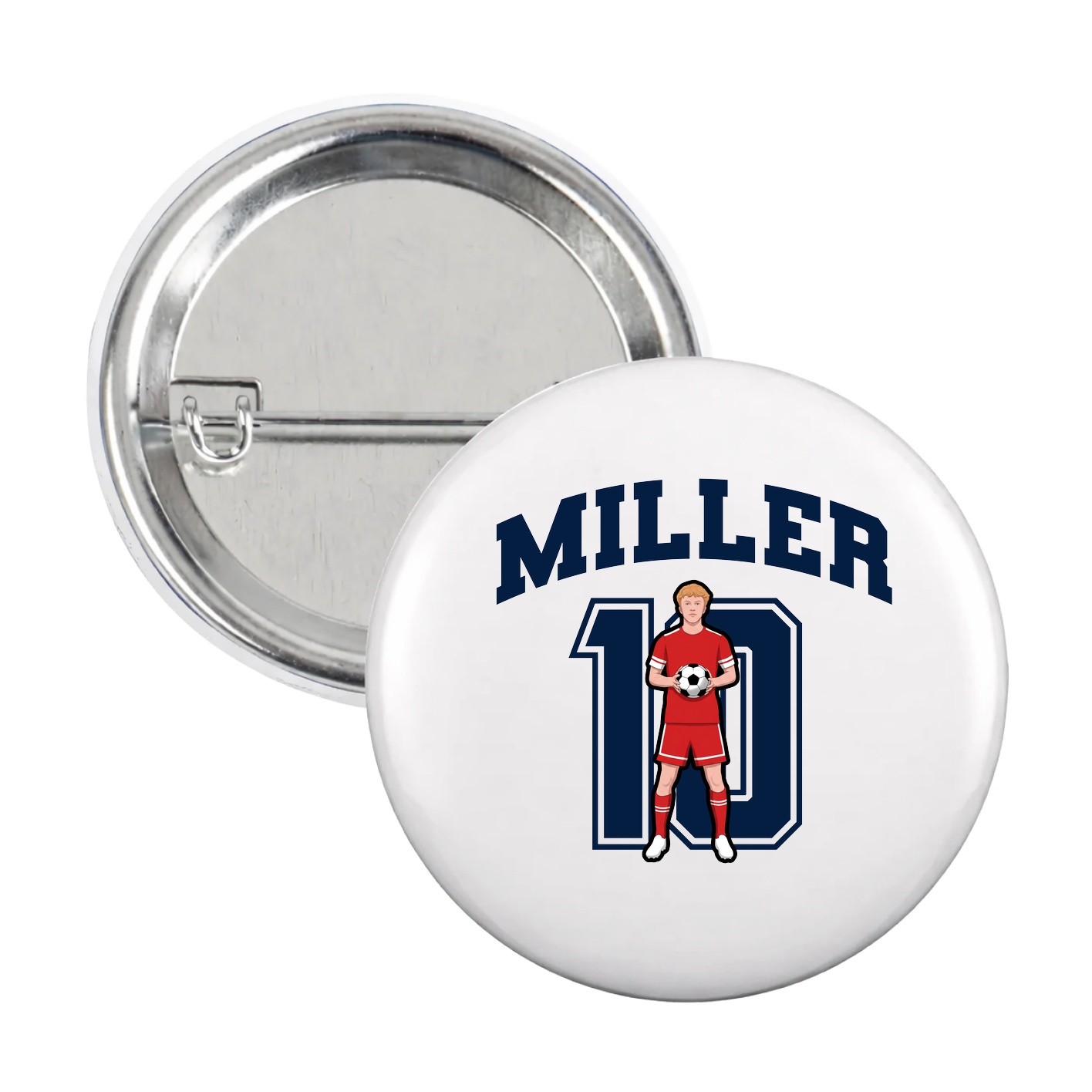 Game Day Button — Number in White