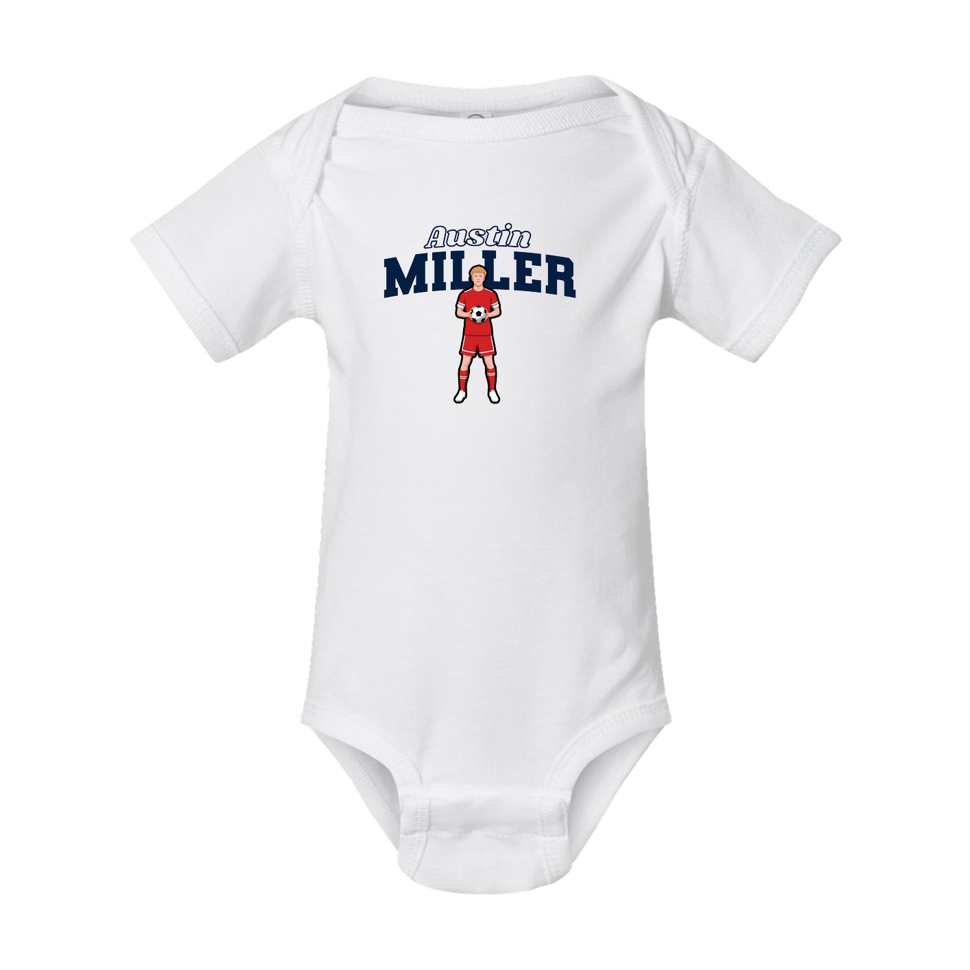 Baby Onesie — Name Arch in White