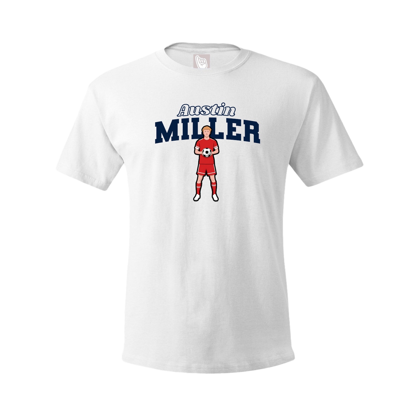 Youth Tee — Name Arch in White